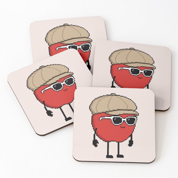 Item preview, Apple Pixel with a Newsboy Cap (BG) designed and sold by White Rim Mates.