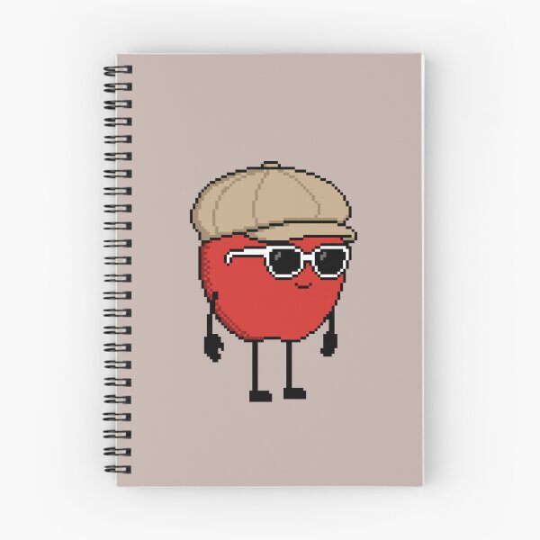 Item preview, Apple Pixel with a Newsboy Cap (BG) designed and sold by White Rim Mates.