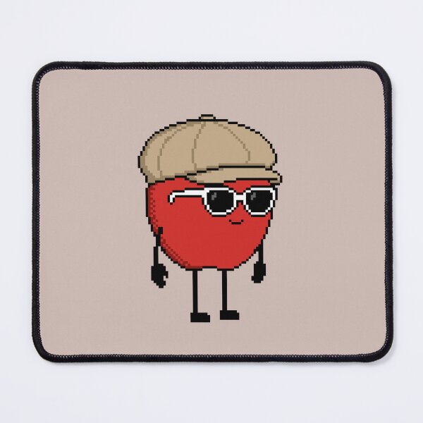 Item preview, Apple Pixel with a Newsboy Cap (BG) designed and sold by White Rim Mates.