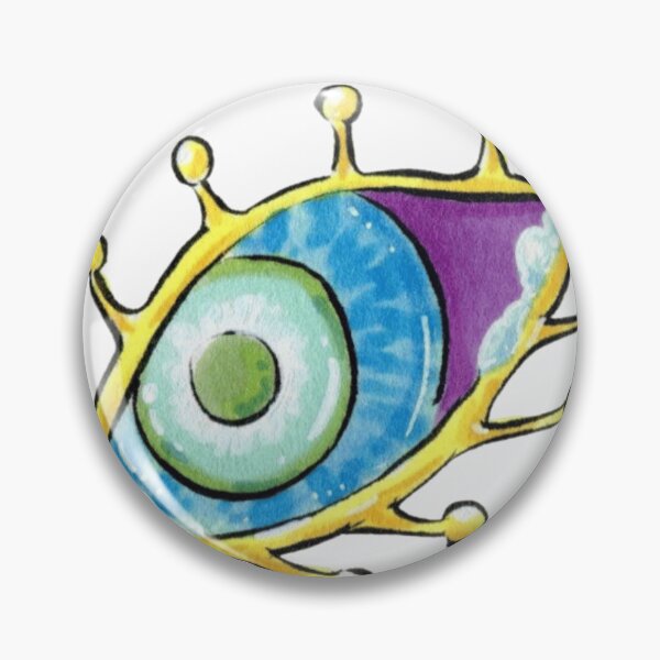 Item preview, Psychedelic Cosmic Eye Surreal Golden Watercolor Illustration designed and sold by Charmed-Ink.