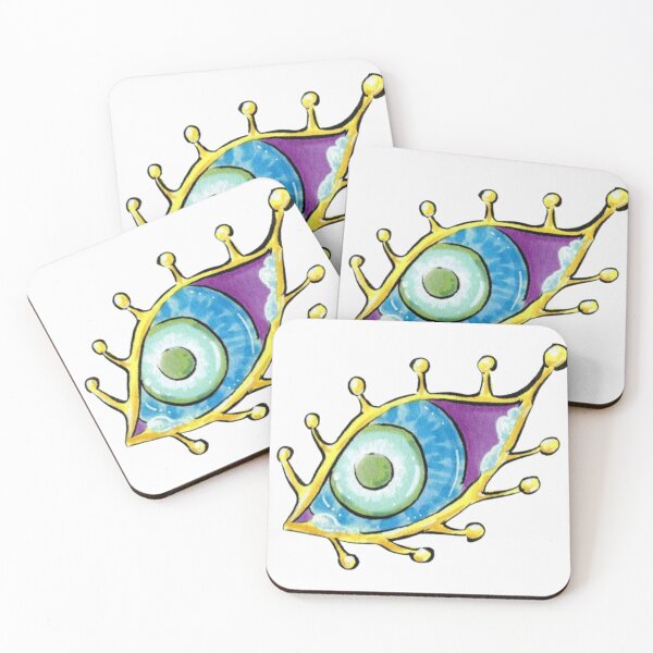 Item preview, Psychedelic Cosmic Eye Surreal Golden Watercolor Illustration designed and sold by Charmed-Ink.