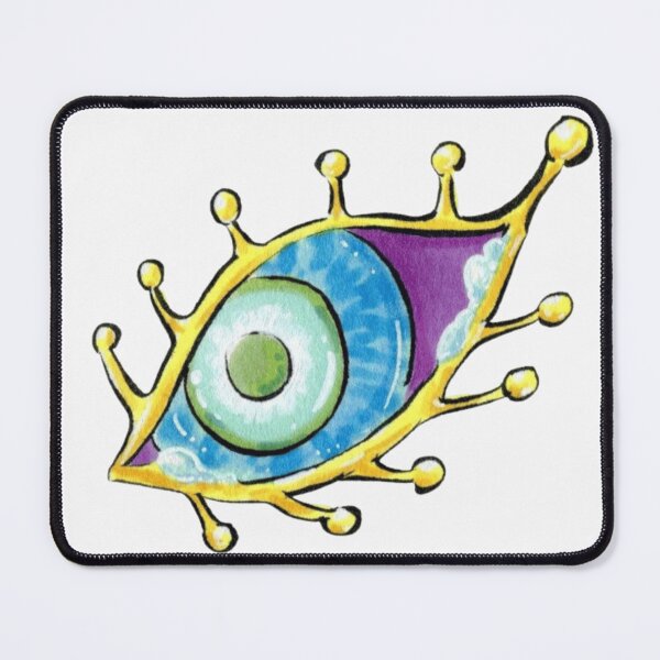Item preview, Psychedelic Cosmic Eye Surreal Golden Watercolor Illustration designed and sold by Charmed-Ink.