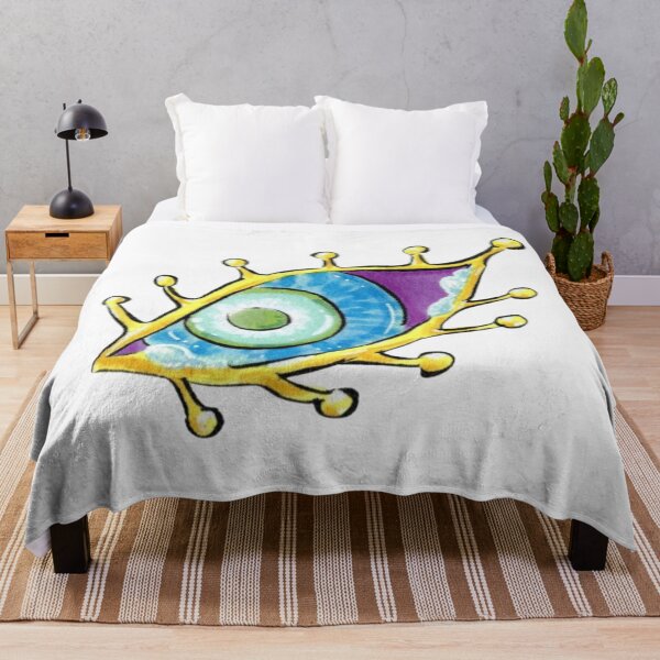 Item preview, Psychedelic Cosmic Eye Surreal Golden Watercolor Illustration designed and sold by Charmed-Ink.