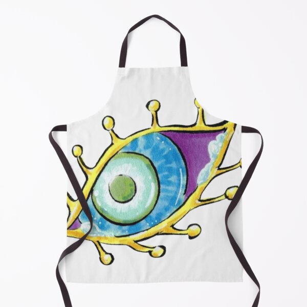 Item preview, Psychedelic Cosmic Eye Surreal Golden Watercolor Illustration designed and sold by Charmed-Ink.