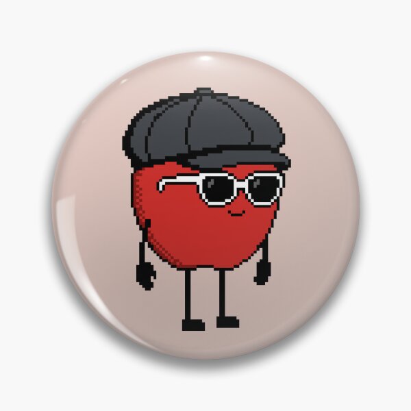 Item preview, Apple Pixel with a Newsboy Cap (BK) designed and sold by White Rim Mates.