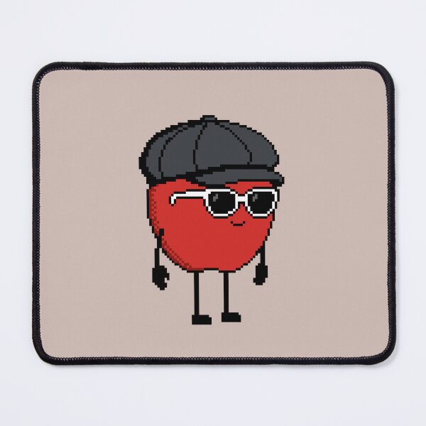 Item preview, Apple Pixel with a Newsboy Cap (BK) designed and sold by White Rim Mates.