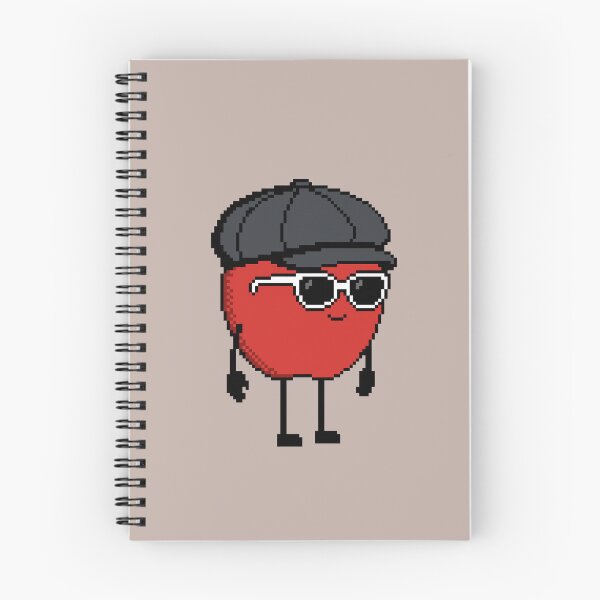 Item preview, Apple Pixel with a Newsboy Cap (BK) designed and sold by White Rim Mates.