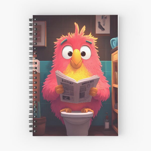 Item preview, Macaw Bird Funny Toilet Newspaper Cartoon Bathroom Reader designed and sold by juniorcastros.