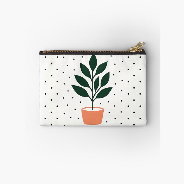 Item preview, Potted Plant Coral Pot Polka Dot Art designed and sold by daldadesign.