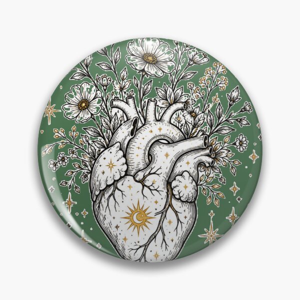 Item preview, Celestial Bloom Heart | Mystical Botanical Anatomy Sticker designed and sold by Nexyra_Labs Art Studios.