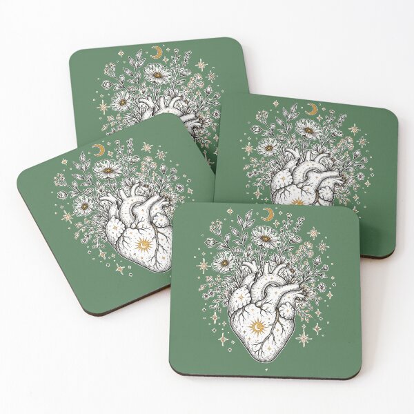 Item preview, Celestial Bloom Heart | Mystical Botanical Anatomy Sticker designed and sold by Nexyra_Labs Art Studios.