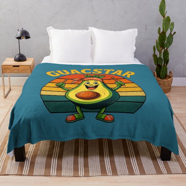 Artikelvorschau, Guac Star – Retro-Avocado-Schlagzeuger – Lustiges Essenswortspiel entworfen und verkauft von Graphic Vibe Designs.