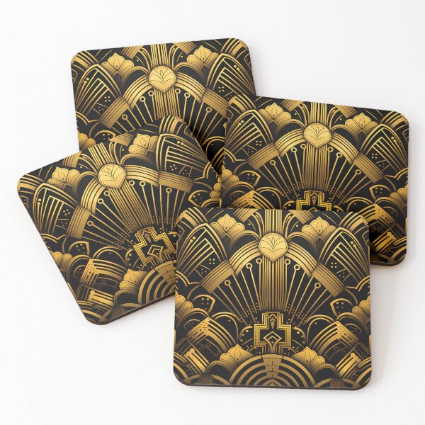 Item preview, Art Deco Golden (Faux) 'Royalty' Vintage Design Pattern designed and sold by DEC02.
