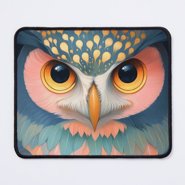 Item preview, Owl Night Garden Teal Gold Pastel Wise Spirit designed and sold by juniorcastros.