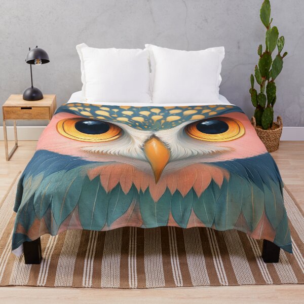 Item preview, Owl Night Garden Teal Gold Pastel Wise Spirit designed and sold by juniorcastros.