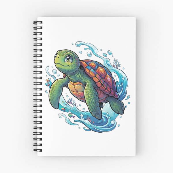 Item preview, Vibrant Sea Turtle Swimming in Splash of Water - Ocean Wildlife Vector Art designed and sold by VibranPalette.