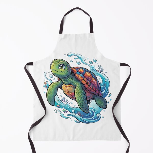 Item preview, Vibrant Sea Turtle Swimming in Splash of Water - Ocean Wildlife Vector Art designed and sold by VibranPalette.