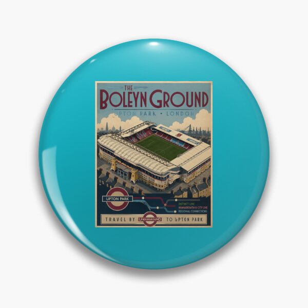 Item preview, The Boleyn Ground Upton Park Vintage Travel Poster - West Ham United designed and sold by Apex & Anthem .