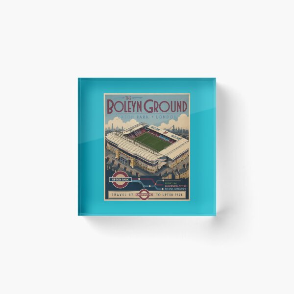 Item preview, The Boleyn Ground Upton Park Vintage Travel Poster - West Ham United designed and sold by Apex & Anthem .