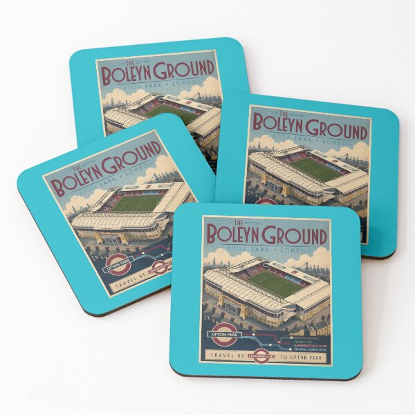 Item preview, The Boleyn Ground Upton Park Vintage Travel Poster - West Ham United designed and sold by Apex & Anthem .