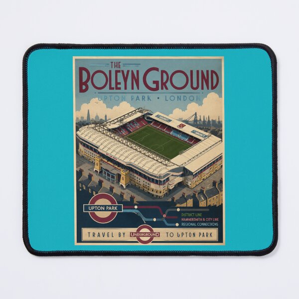 Item preview, The Boleyn Ground Upton Park Vintage Travel Poster - West Ham United designed and sold by Apex & Anthem .