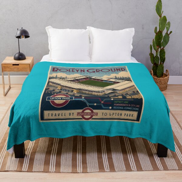 Item preview, The Boleyn Ground Upton Park Vintage Travel Poster - West Ham United designed and sold by Apex & Anthem .
