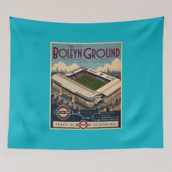 Item preview, The Boleyn Ground Upton Park Vintage Travel Poster - West Ham United designed and sold by Apex & Anthem .