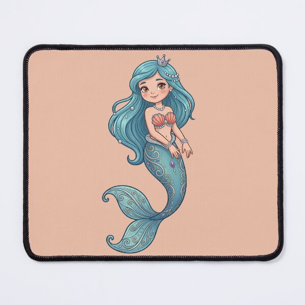 Item preview, Cute Pearl Mermaid Princess Illustration designed and sold by digitalbob60.