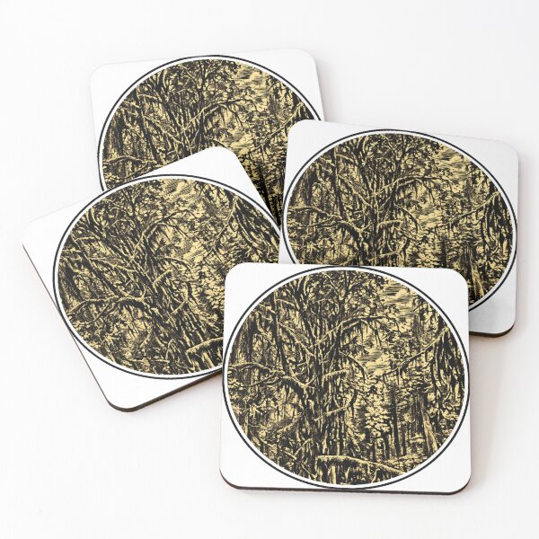 Item preview, Mossy Redwoods Forest | Ink Art Nature designed and sold by Linoluca.