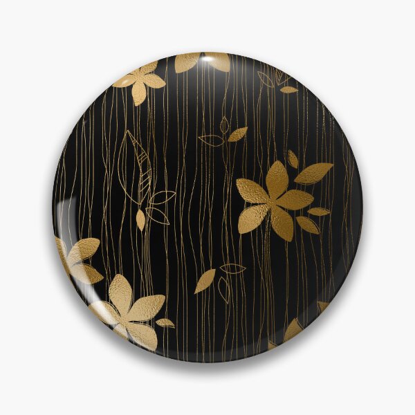Item preview, Luxurious Black and Gold Flower Art Deco Pattern designed and sold by DEC02.