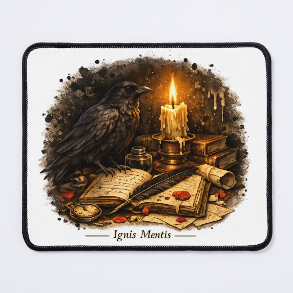 Item preview, Candle and Crow – Dark Academia Gothic Design designed and sold by Shadowframe Studios.