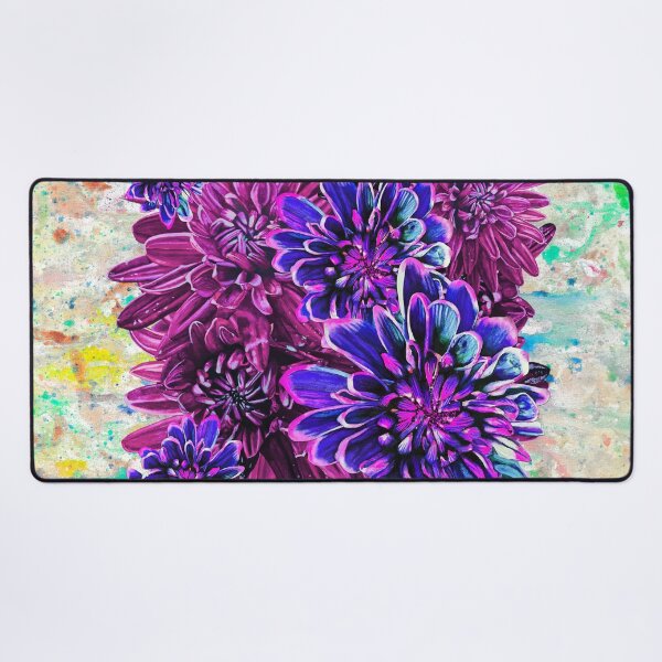 Item preview, Neon Pink Chrysanthemums Background 3 designed and sold by nastiaart.
