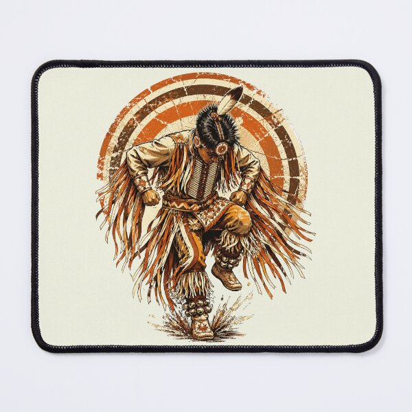 Item preview, Powwow Dancer Vintage Sunburst Native American Retro Circle Design designed and sold by Blue Raven Designs.