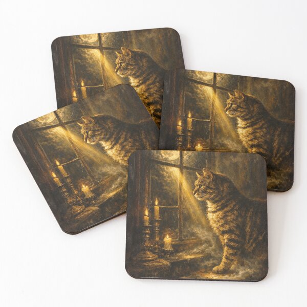 Item preview, Candlelit Tabby Cat by Moonlit Window designed and sold by Designs By Ms Mal_Tas.