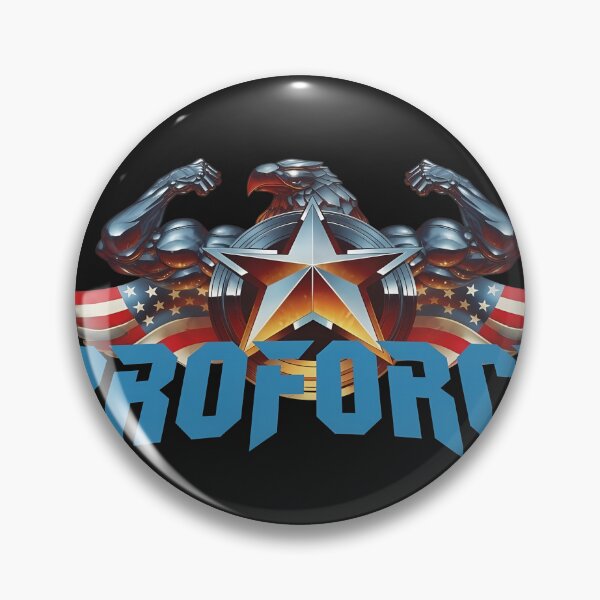 Item preview, BROFORCE Chrome Action Emblem Graphic designed and sold by VlekkendingenR.