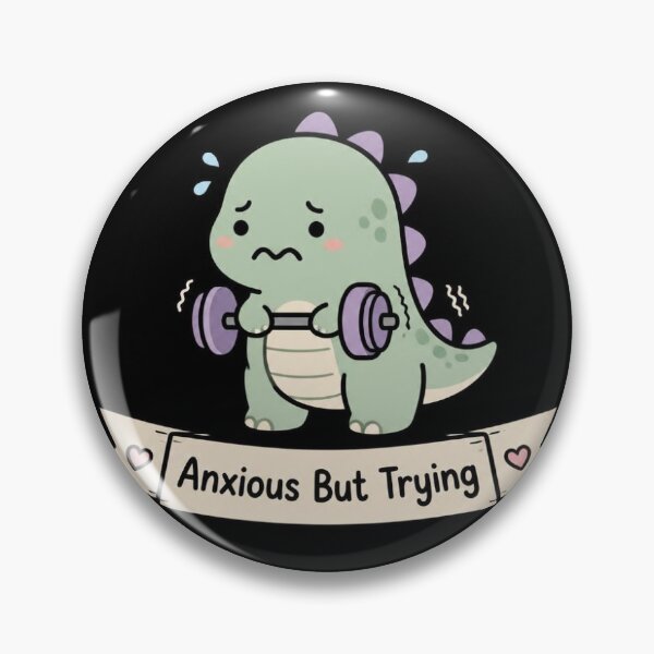 Item preview, Cute Anxious Dinosaur Lifting Weights Art designed and sold by pupuhkinanti.