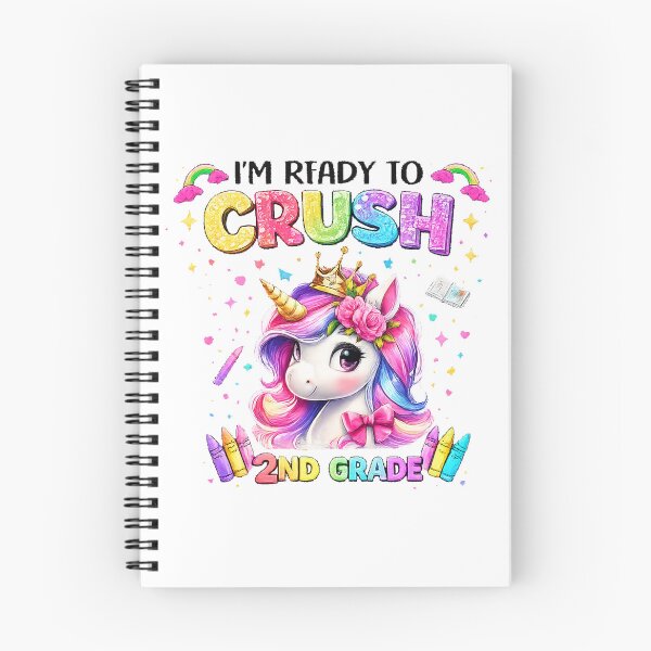 Item preview, I'm Ready to Crush 2nd Grade Unicorn Back to School Girls designed and sold by QuiteOrbit.