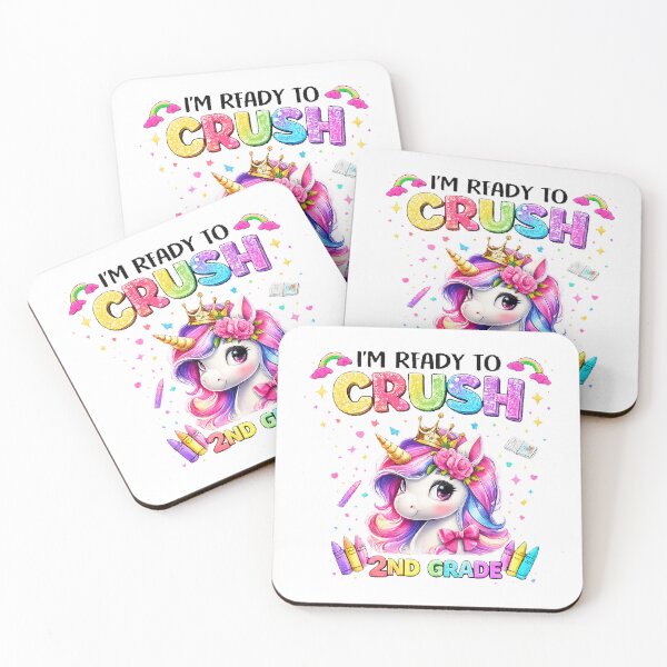 Item preview, I'm Ready to Crush 2nd Grade Unicorn Back to School Girls designed and sold by QuiteOrbit.