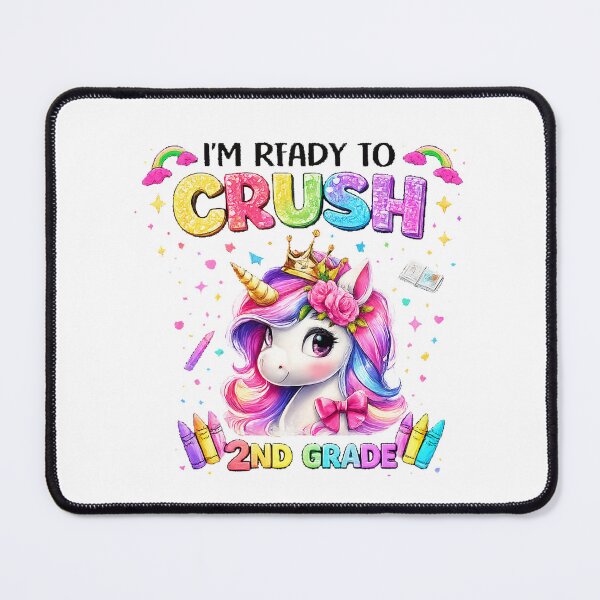 Item preview, I'm Ready to Crush 2nd Grade Unicorn Back to School Girls designed and sold by QuiteOrbit.