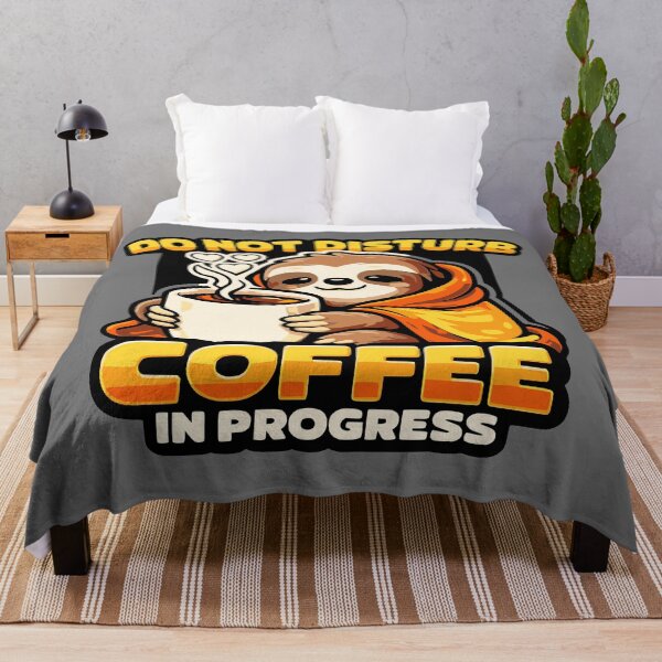 Item preview, Do Not Disturb Coffee In Progress - Funny Sloth designed and sold by Graphic Vibe Designs.