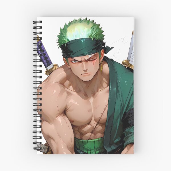 Item preview, Roronoa Zoro One Piece Fierce Green Hair Samurai Pose designed and sold by Zwjona.