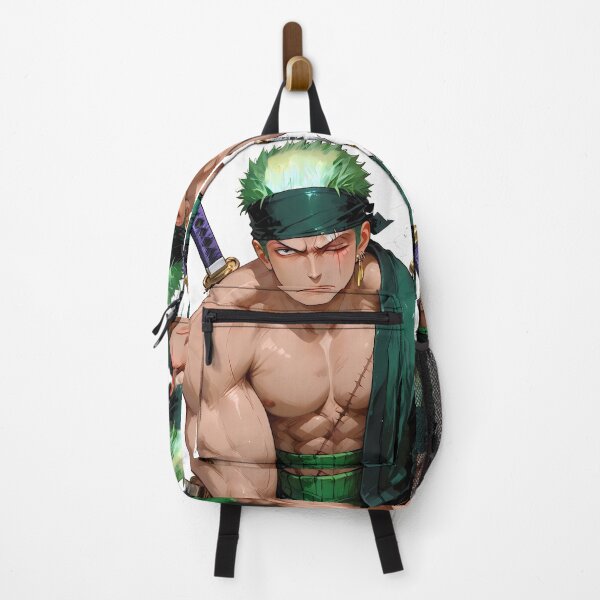 Item preview, Roronoa Zoro One Piece Fierce Green Hair Samurai Pose designed and sold by Zwjona.