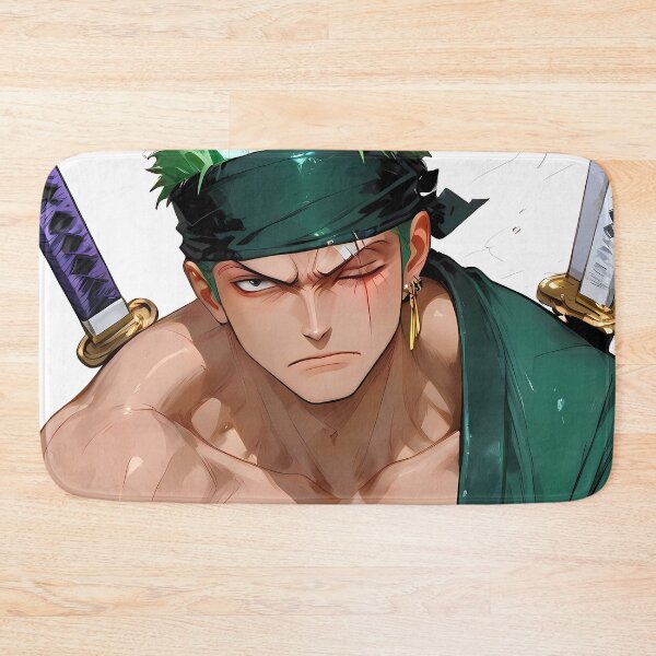 Item preview, Roronoa Zoro One Piece Fierce Green Hair Samurai Pose designed and sold by Zwjona.