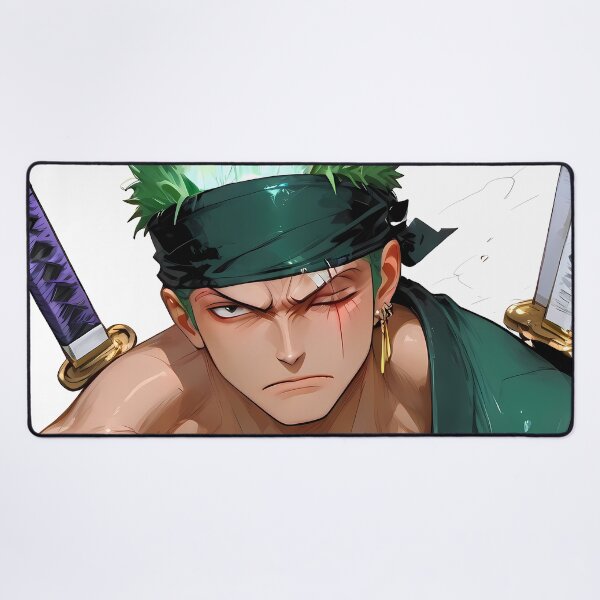 Item preview, Roronoa Zoro One Piece Fierce Green Hair Samurai Pose designed and sold by Zwjona.