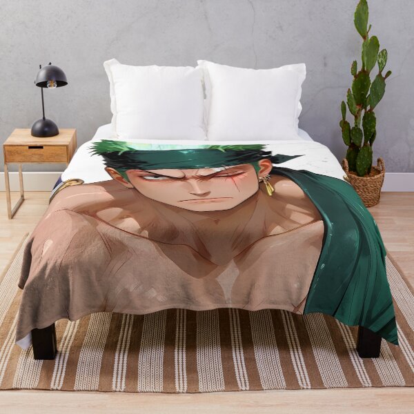 Item preview, Roronoa Zoro One Piece Fierce Green Hair Samurai Pose designed and sold by Zwjona.