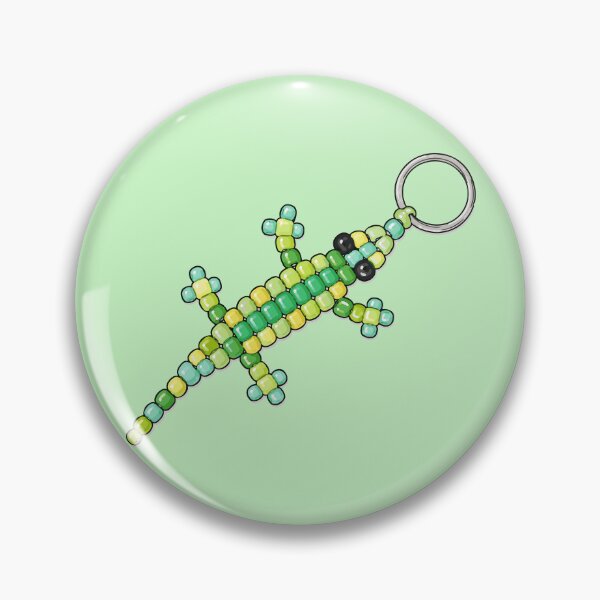 Item preview, Beaded Lizard | Retro Pony Bead Keychain Nostalgia designed and sold by pixiedustpaint.