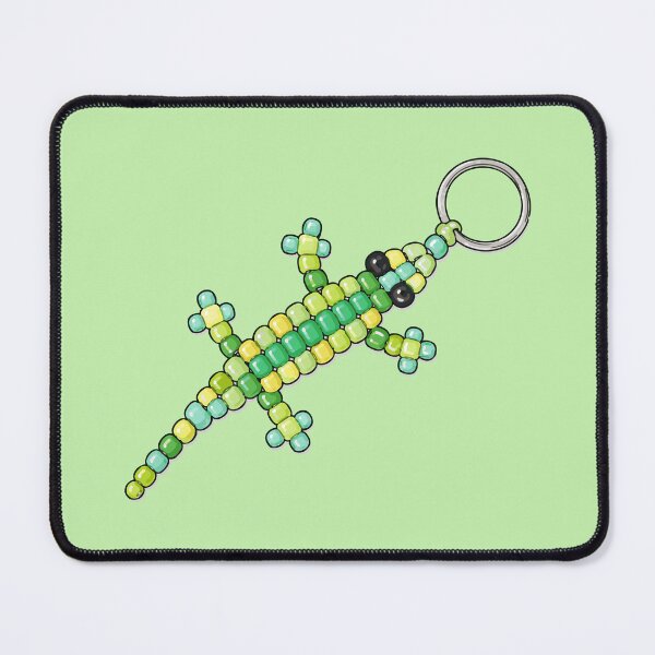 Item preview, Beaded Lizard | Retro Pony Bead Keychain Nostalgia designed and sold by pixiedustpaint.