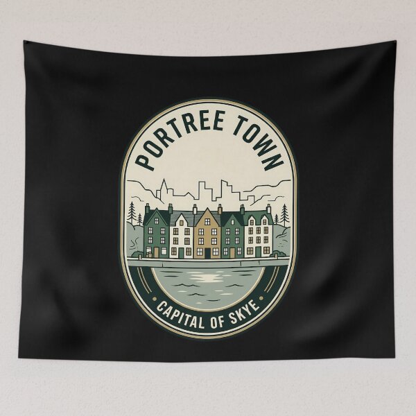 Item preview, Portree Town Isle of Skye Vintage Travel Emblem designed and sold by k3rstman1.