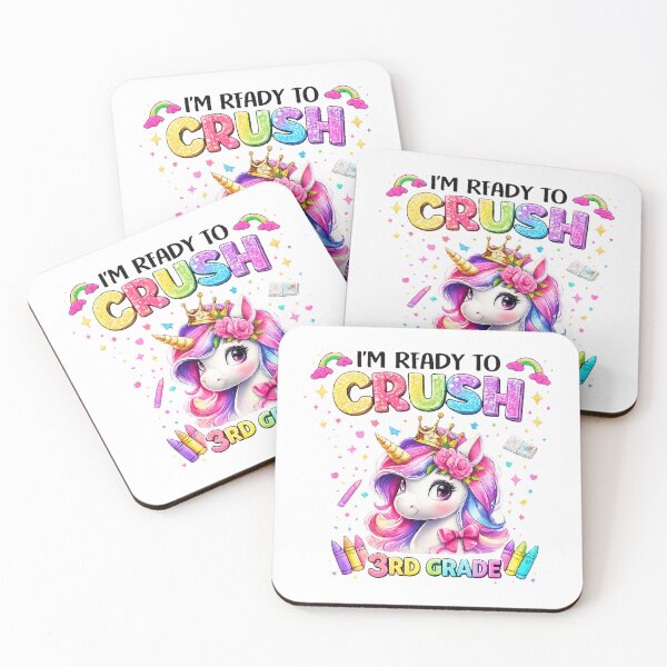 Item preview, I'm Ready to Crush 3rd Grade Unicorn Back to School designed and sold by QuiteOrbit.