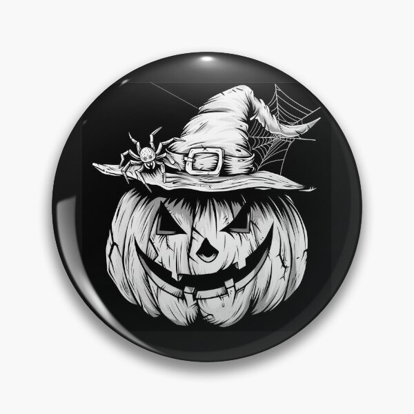 Item preview, Spooky Witch Pumpkin with Spider Web Halloween Art designed and sold by inkoutninja.